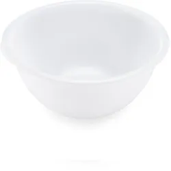 thermohauser Kunststoff-Schüssel 6,0 L - Vielseitige PE Schüssel mit Griff, weiss, stapelbar und gefriergeeignet
