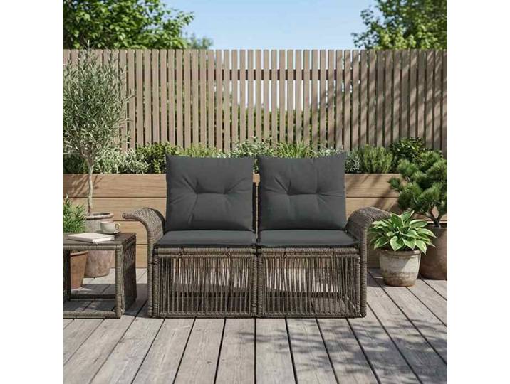 Canapé de jardin/ extérieur(Anti-UV) - 2-Nombre de places Gris polyrotin_26ilb98l