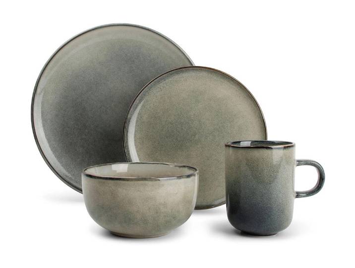 Geschirr-Set SALT AND PEPPER Salt & Pepper Geschirrset Meridian 16-teilig , blau grün, Geschirr-Sets, Geschirr-Set