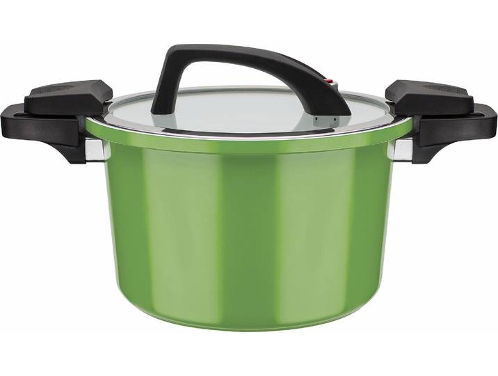 Dampfgartopf GSW Ceramica green , grün, H:22cm Ø:24cm, Töpfe, Dampfgartopf, Dampfkochtopf, mehrfache Ceramic-Versielgung, Induktion