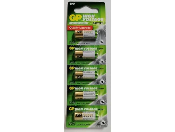 5 stuks GP23A 12 Volt Ultra High Voltage Alkaline Batterij 23Ae, A23, VA23GA, MS21, MN21, 8LR932, 28x10mm
