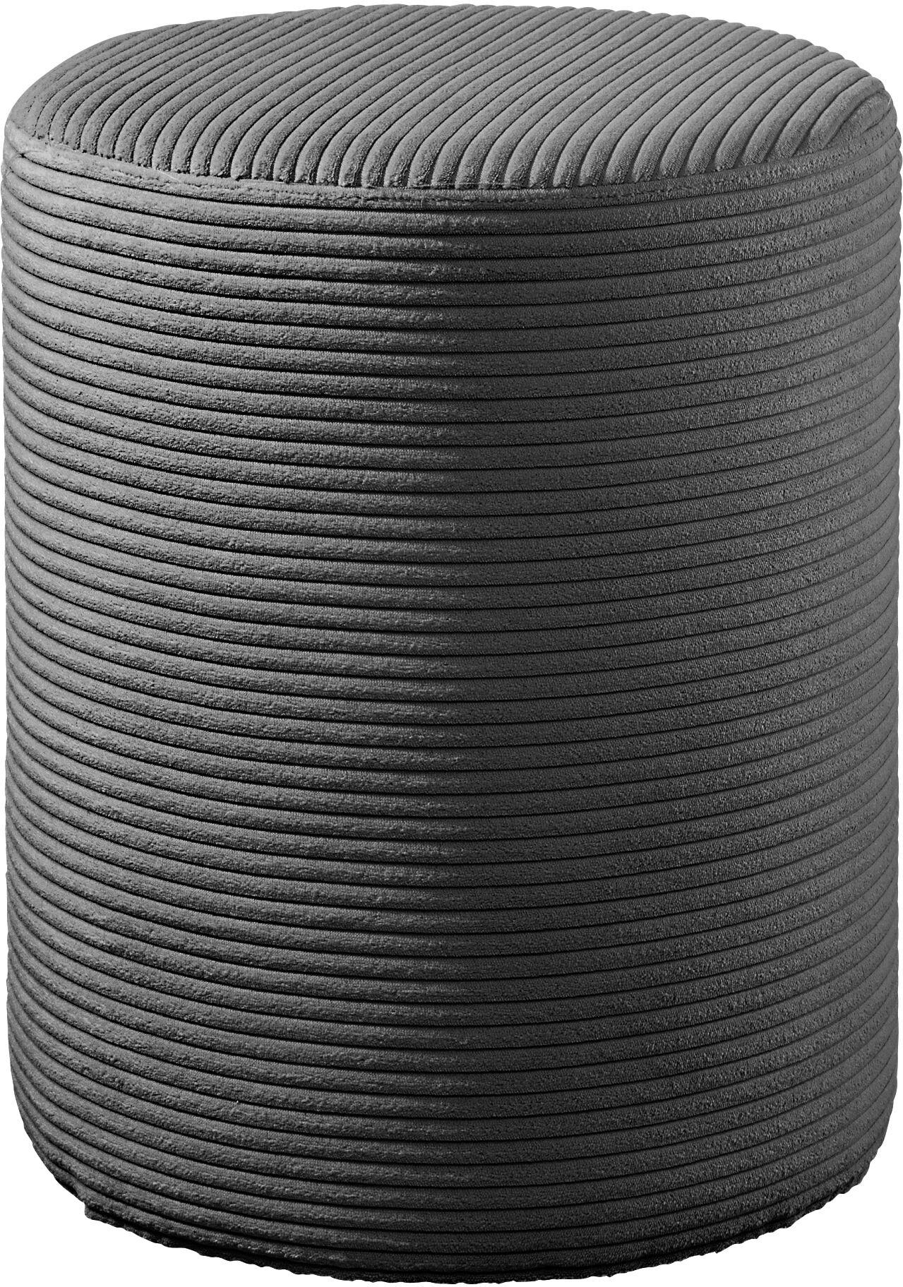 Polsterhocker MAINTAL "Wiesenbach", grau (anthrazit), Cord, Hocker, Polsterhocker, in Cord Bezug anthrazit Cord