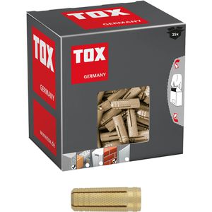 Tox Dübel 026100141, Messing-Spreizdübel Metrix M8x28, 10 x 28mm, Universaldübel, 25 Stück