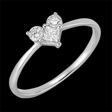 Edenly Ring Kostbares Geheimnis - Lovely - WeiÃŸgold, 9 Karat, mit Diamanten