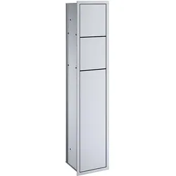Emco Asis Unterputz-WC-Bürstengarnitur 978305052 809 mm, aluminium/aluminium, Türanschlag rechts