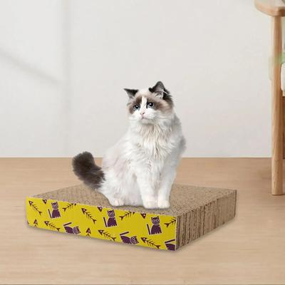 Uplifted Finds Ergonomic Round Cardboard Cat Scratcher Nest & Lounge Bed square 21 X 21 X 4 Cm