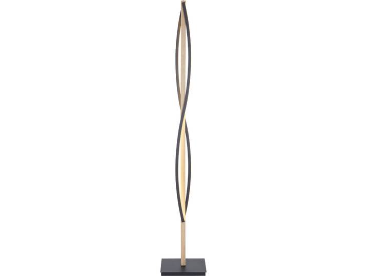 Stehlampe Forde Natur/schwarz Aluminium/Holz 5500 lm Dimmbar H 151 cm - LED - Lichtfarbe: Warmweiss – Neutralweiss - Stehlampe- LED Energiesparlampe