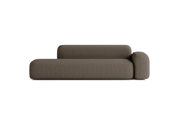 Canapé 3/4 places tissu marron