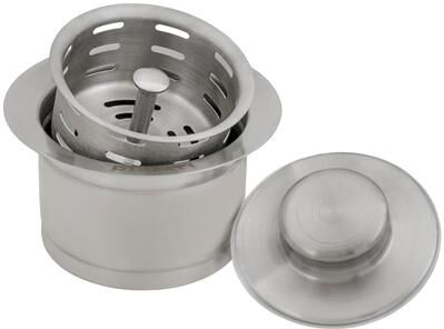 Ruvati Extended Garbage Disposal Flange with Deep Basket Strainer and Stopper - Stainless Steel - RVA1052ST - Stainless Steel