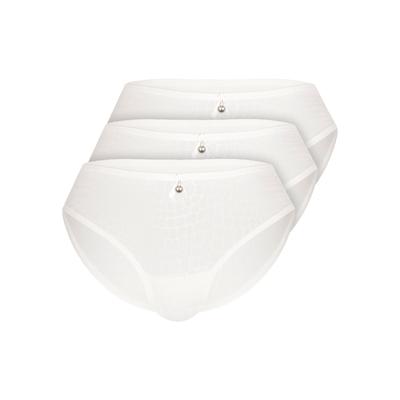 Slip SASSA "3er Pack Slip Pure Animal", Damen, Gr. 36, 3 Stk., beige (ivory), Mikrofaser, , figurbetont, Unterhosen Slip