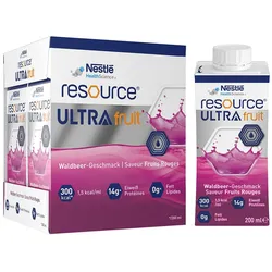 RESOURCE Ultra Fruit Waldbeere flüssig 4X200 ml