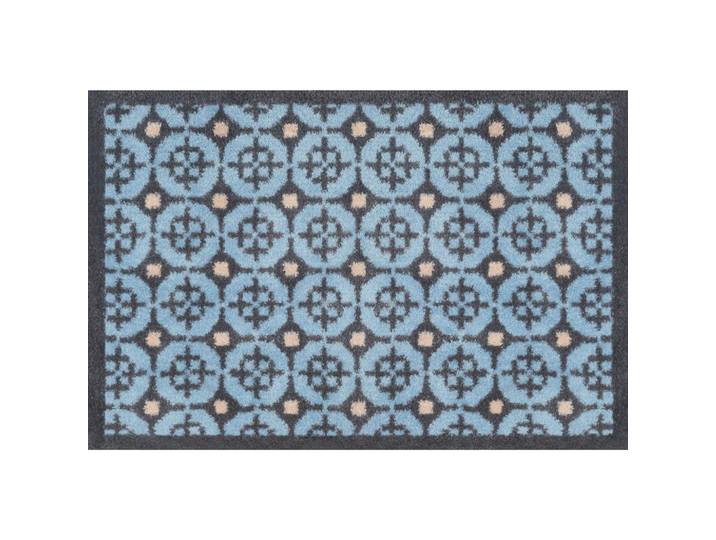 wash+dry Fussmatte Parterre Blue, Blau, Kreise, rechteckig, 40x60 cm, rutschhemmend, pflegeleicht, Teppiche und Böden, Schmutzfangmatten, Fußmatten