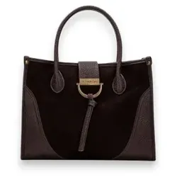 Hispanitas für Damen. BI265022 Braune Tote-Bag aus Wildleder (OSFA), Lässig