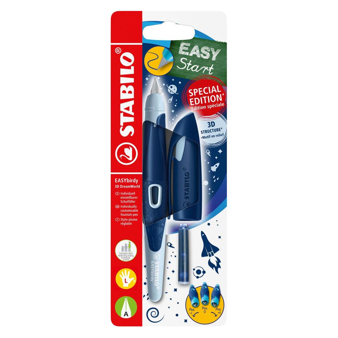 Magni STABILO Schulfüller EASYbirdy 3D DreamWorld A LH blau Blister (1x) (B-61647-3)