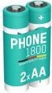 Ansmann DECT NiMH-accu Mignon AA 1.800 mAh, 2 stuks