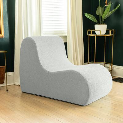 Jaxx Uptown Modern Armless Accent Chair, Boucle