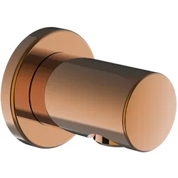 LAUFEN Twin Anschlussbogen, Ausladung 42mm, mit Rückflussverhinderer, runde Rosette, HF504776465000, Farbe: Rose Gold