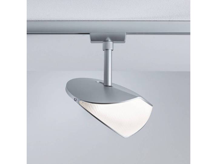 Paulmann URail LED-Spot Alejandro, chrom, 4.000K, stepdim dimmbar, alu / grau / zink, für Wohn- / Esszimmer, Kunststoff, Modern