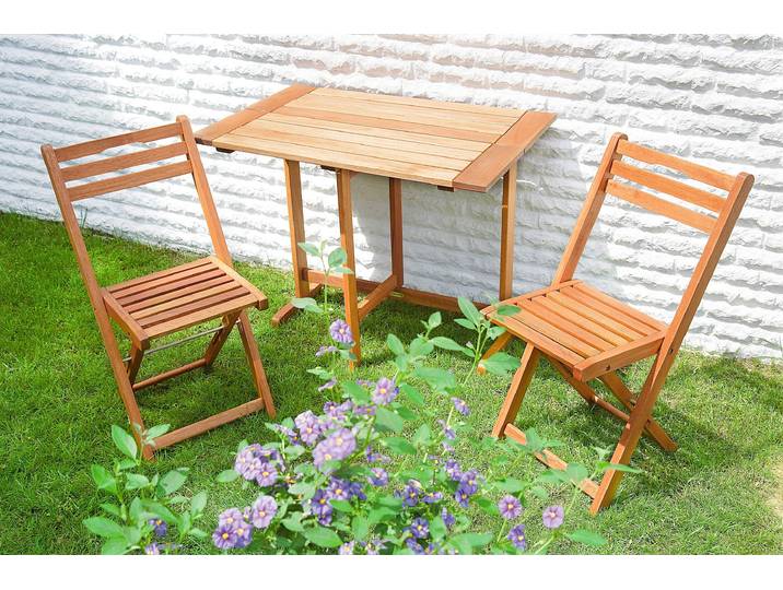 Balkonset MERXX Porto , beige (natur), Sitzmöbel-Sets, Balkonset