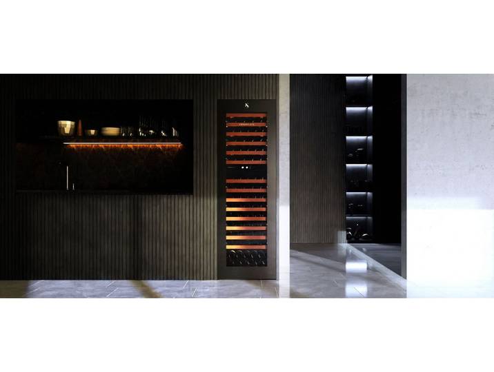 Swisscave Einbauweinkühlschrank WIB-178DFP. 2-Zonen, 178cm, 94 Flaschen, Panel Ready, 5 Jahre Garantie, für 94 Standardflaschen á 0,75l,Panel Ready Tür, Zwei Temperaturzonen, Edle Sapele-Holztablare