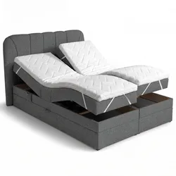BOXSPRINGBETT Romeo mit elektrischer Matratzenverstellung, 180x200 cm, Dunkelgrau