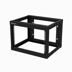 StarTech .com 6U 48,30cm (19") Wall Mount Network Rack (6 HE, 19 Zoll Rack), Serverschrank, Schwarz