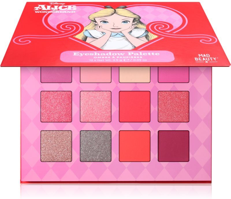 Mad Beauty Alice in Wonderland eyeshadow palette 12x2.5 g