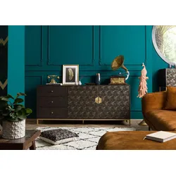 Sideboard Mango 180x40x77 grau geölt DIAMOND #110