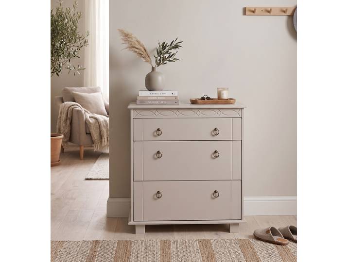 Kommode OTTO HOME Indra Sideboard , beige (kaschmir), B:74cm H:75cm T:35cm, FSC-zertifiziertes Massivholz, Sideboards, Kommode, 74 cm breit
