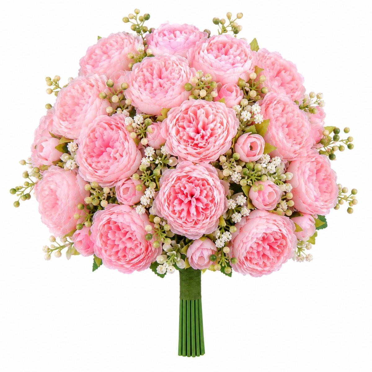 ROSIFY Kunstbloemen - Roze Pioenrozen - 8 Stelen - 30 cm