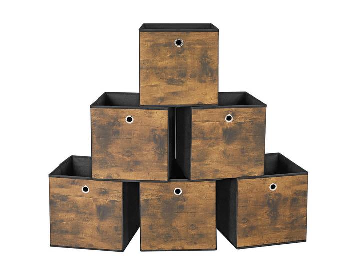 Faltbox, Beige, 30x30x30 cm, faltbar, stapelbar, Ordnen & Aufbewahren, Kleideraufbewahrung, Faltboxen & Hängeaufbewahrung