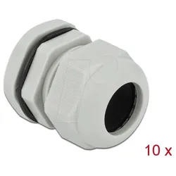 DELOCK 60225 - Kabelverschraubung, PG25, grau, 10er-Pack