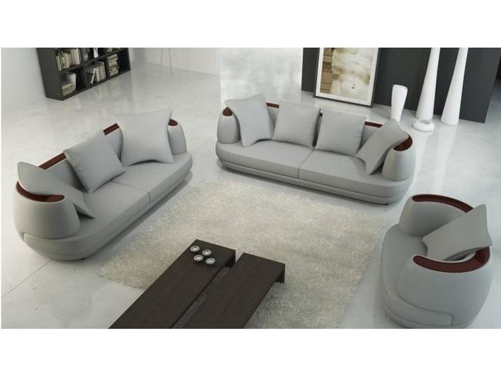 Xlmoebel Sofa Ledersofa mit USB-Anschluss und weichen Polstern, Hergestellt in Europa
