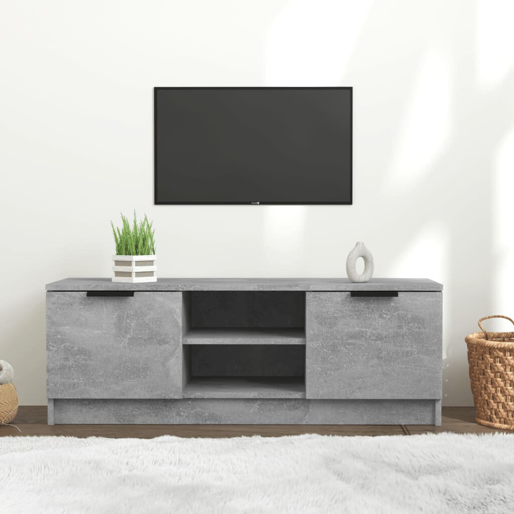 17 Stories Jermira TV Cabinet 102 x 35 x 36.5 cm Engineered Wood Concrete Grey 43"