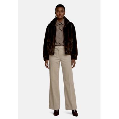 Plüschjacke ZERO "Damen mit Stehkragen", Damen, Gr. 42, braun (molé), Obermaterial: 100% Polyester. Futter: 100% Polyester, bequem, Jacken
