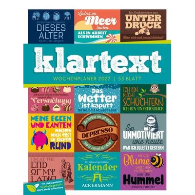 Klartext Sprüchekalender Wochenplaner 2027