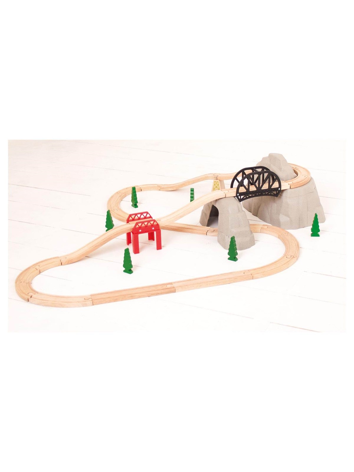 Bigjigs Wooden Rails - Rocky Mountain Expansion Set 12 pcs.