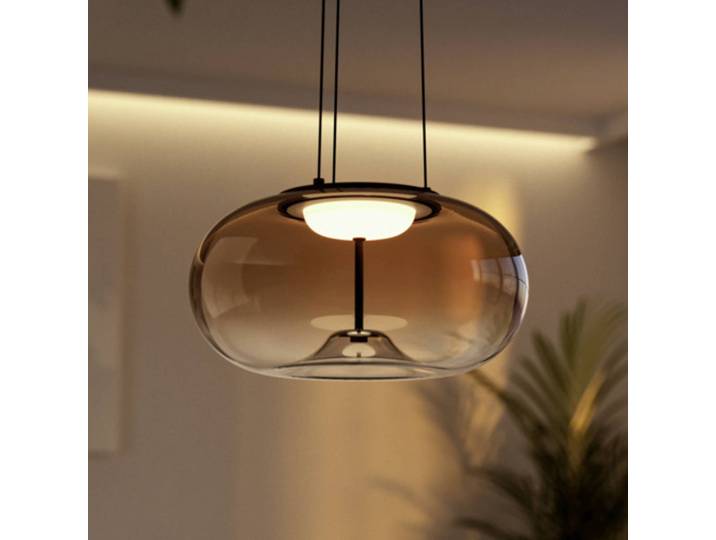 EGLO Hängelampe OPTICA 1, braun / rost, für Wohn- / Esszimmer, Metall, Pendelleuchte