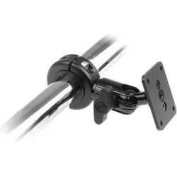 Brodit Rohr-Befestigung m. Montageplatte, Smartphone Halterung, Schwarz