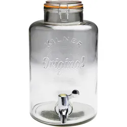 2x Kilner Getränkespender, Getränkespender, Transparent, Silber, Orange