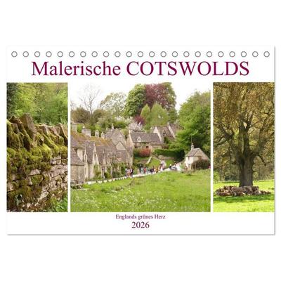 Malerische Cotswolds (Tischkalender 2026 DIN A5 quer), CALVENDO Monatskalender