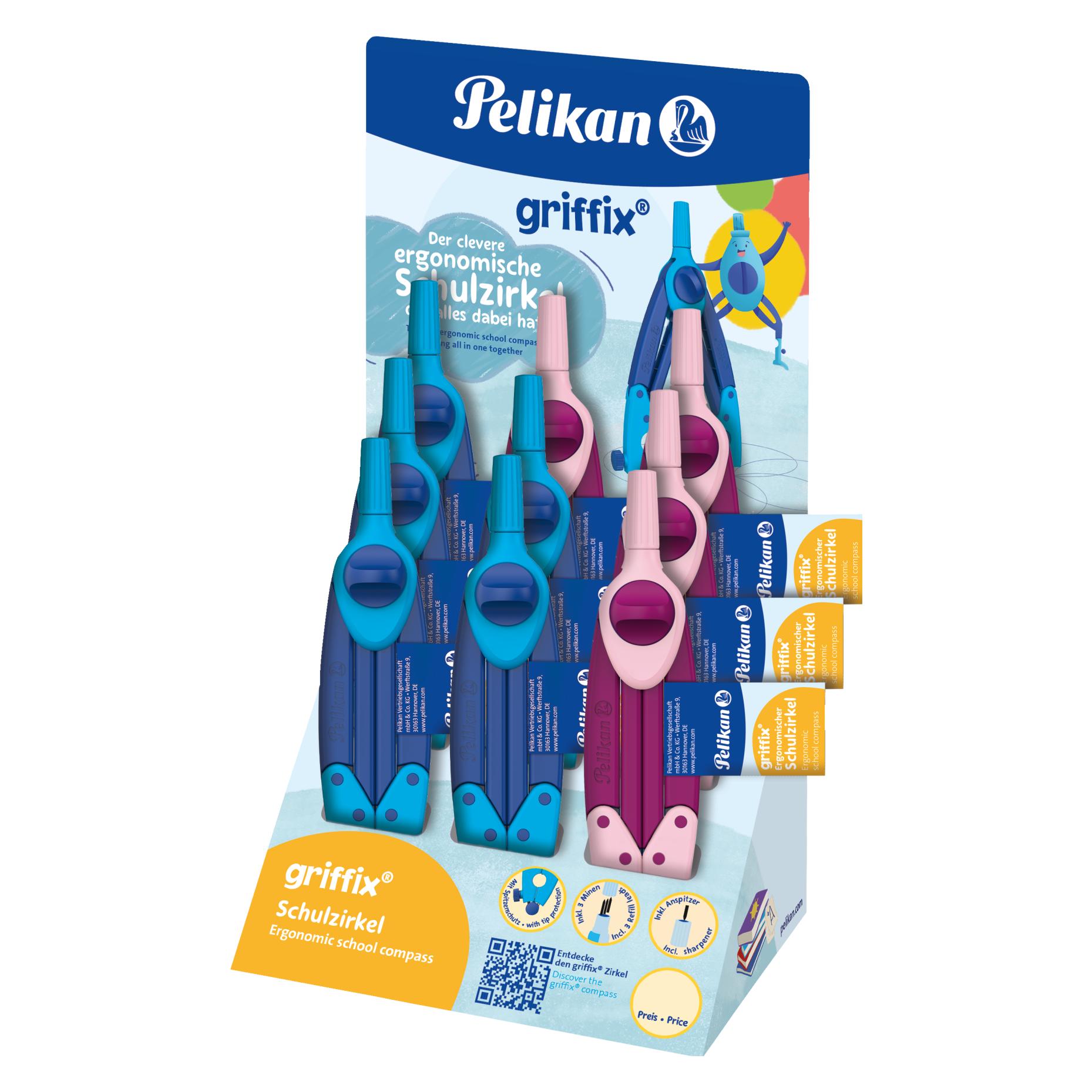 Pelikan griffix Schulzirkel Blau, Thekendisplay (604604)