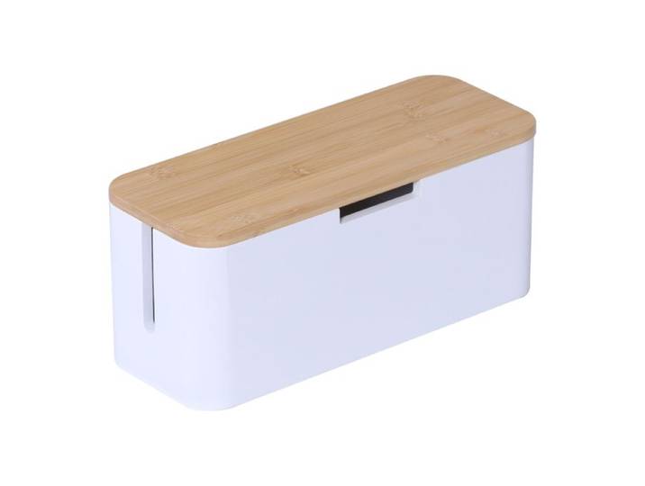 Relaxdays Bamboe kabelbox
