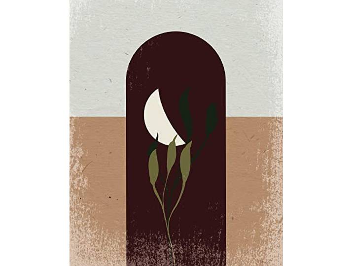 Komar Wandbild - Silence Half Moon - Größe: 40 x 50 cm - Poster, Kunstdruck, Dekoration, Wohnzimmer, Schlafzimmer