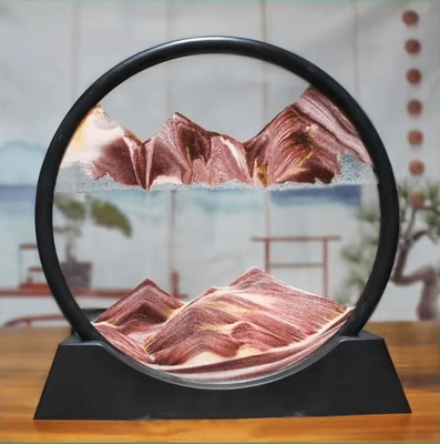 Inspire Curations 3D Moving Sand Art Picture Liquid Motion Sandscape Glass Frame Decor coffee