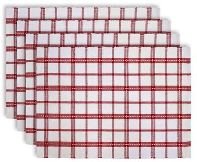 Fabstyles Winter Plaid Set of 4 Cotton Placemats - 13x19