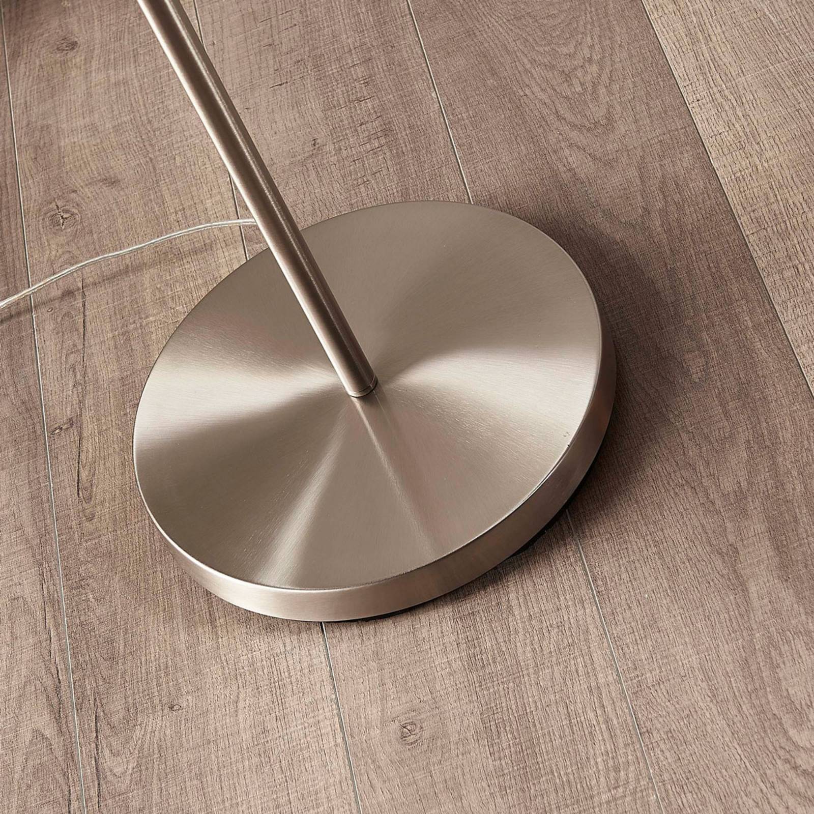 Stehlampe Parsa Lindby, weiß / opal, für Wohn- / Esszimmer, Textil / Stoff / Seide, Junges Wohnen, Stehlampe