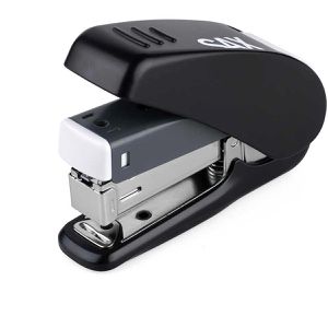 Sax Heftgerät Design Easy Pro 259 S, 0-259-19, Mini-Hefter mit Flachheftung, schwarz, Heftleistung 20 Blatt