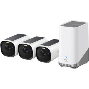 Eufy Eufy Überwachungskamera  Cam E40 Starterset 3+1, Set, außen, 3,7 MP, 2K, Akku, Solar, WLAN