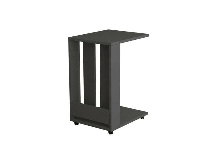Table basse effet bois anthracite 37x45 h60 cm